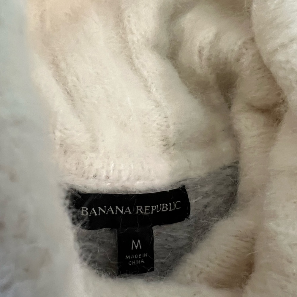 Banana Republic Turtleneck Sweater - Cream, Brown, Gray - Picture 2 of 4